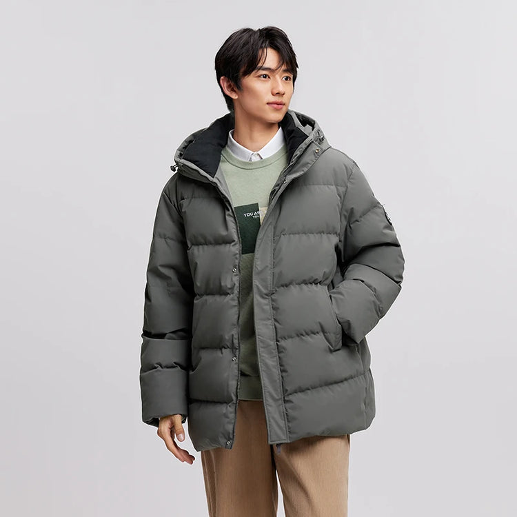 Semir Down Jacket Men 2026 Winter New Hooded Mid-Length Thick Versatile Coat