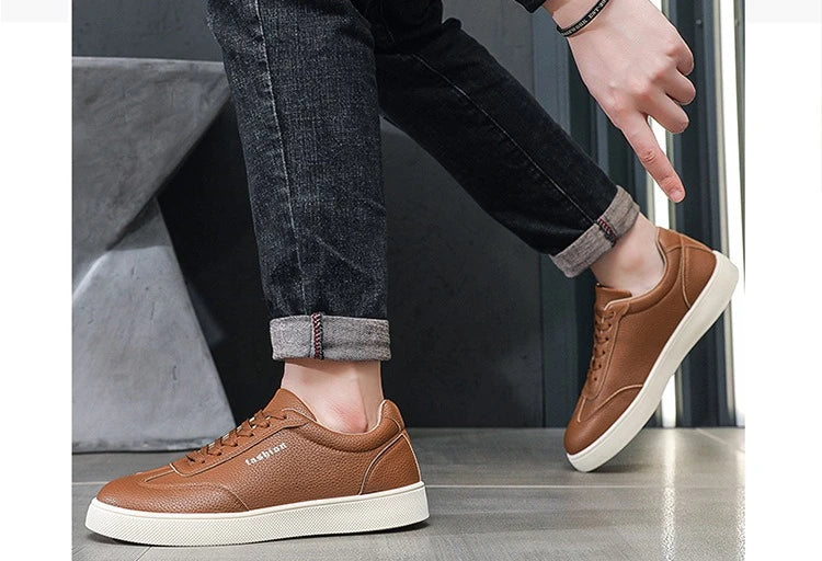 Casual Shoes Loafers British Leather Sneakers Flats Shoes Classic Men Leather Shoes Spring Summer New Trendy Designer Loafers