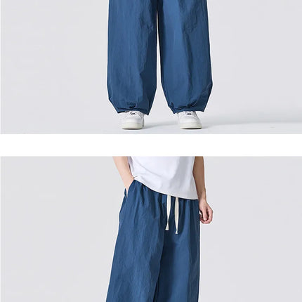 Pantaloni Estivi Leggeri e Sottili 2026 da Uomo, Oversize da Donna, Streetwear con Coulisse, Pantaloni Cargo Y2K da Uomo, Pantaloni Sportivi Larghi con Elastico in Vita