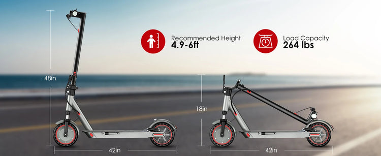 HiQiS D8 pro 350W Potente scooter elettrico Gamma 30KM Pneumatico solido da 8,5 pollici Monopattino elettrico 10.5Ah 30KM/H E-scooter