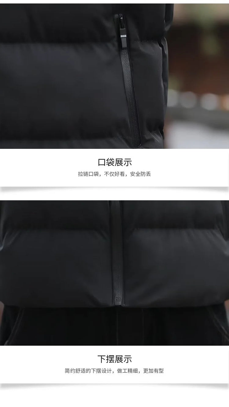 2026 Men's Lightweight Down Jacket - Windproof Sleeveless Winter Casual Coat - Thick and Warm Waist Cover - Street Style