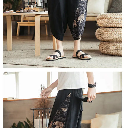 Pantaloncini Estivi da Spiaggia per Uomo, Nuova Stampa Hawaiana, Comodi Pantaloni a Tre Quarti in Cotone Traspirante, Moda Casual Maschile