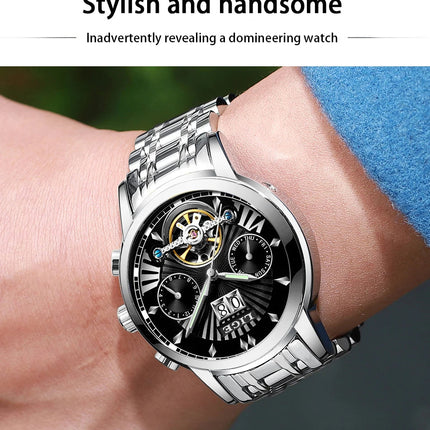 Orologi da Polso Meccanici Automatici LIGE 2026 per Uomo, Marca di Lusso, Orologio da Uomo con Tourbillon, Moda Business, Impermeabile platinumshop