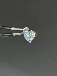 New Fashion Love Wings Cross Acciaio inossidabile Osso dell'orecchio Chiodo Zircone lucido Orecchino con filo alla moda per le donne Accessorio per piercing al corpo