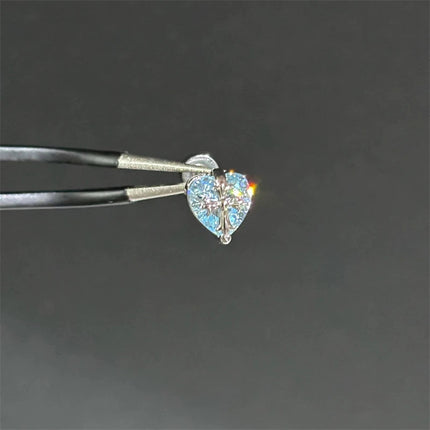 New Fashion Love Wings Cross Acciaio inossidabile Osso dell'orecchio Chiodo Zircone lucido Orecchino con filo alla moda per le donne Accessorio per piercing al corpo platinumshop