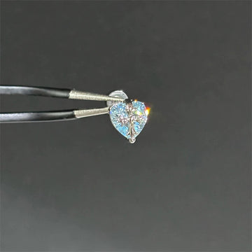 New Fashion Love Wings Cross Acciaio inossidabile Osso dell'orecchio Chiodo Zircone lucido Orecchino con filo alla moda per le donne Accessorio per piercing al corpo platinumshop