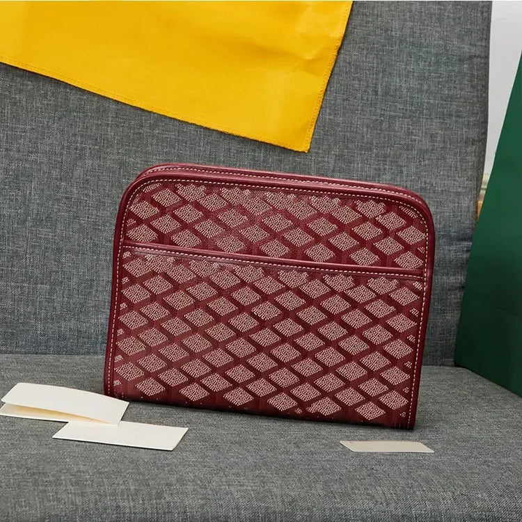 Borsa a tracolla unisex in vera pelle, borsa multifunzione da portare sotto il braccio, borsa portadocumenti portatile per viaggi d'affari