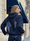navy blue hoodie