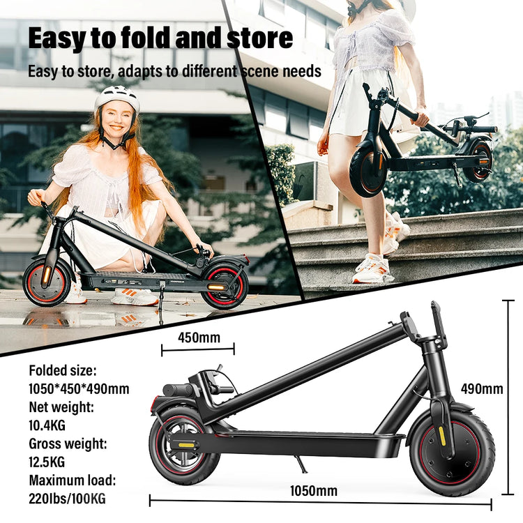 Pneumatico per scooter elettrico W3 da 8,5 pollici Motore da 350 W Batteria 36V7.8Ah Portata 24-34 km Velocità 30 km/h Azionamento posteriore E Scooter con app