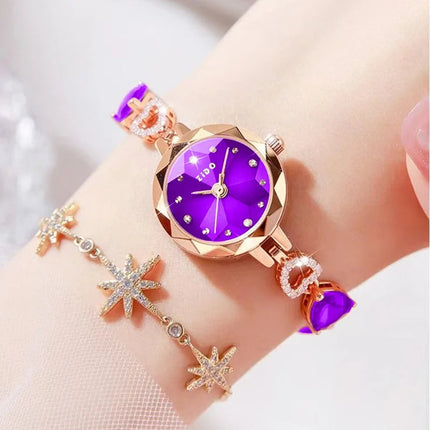 UTHAI L92 Orologio da donna di marca, orologio al quarzo da donna impermeabile con diamanti intarsiati in cristallo, di lusso, alla moda e di alta qualità. platinumshop