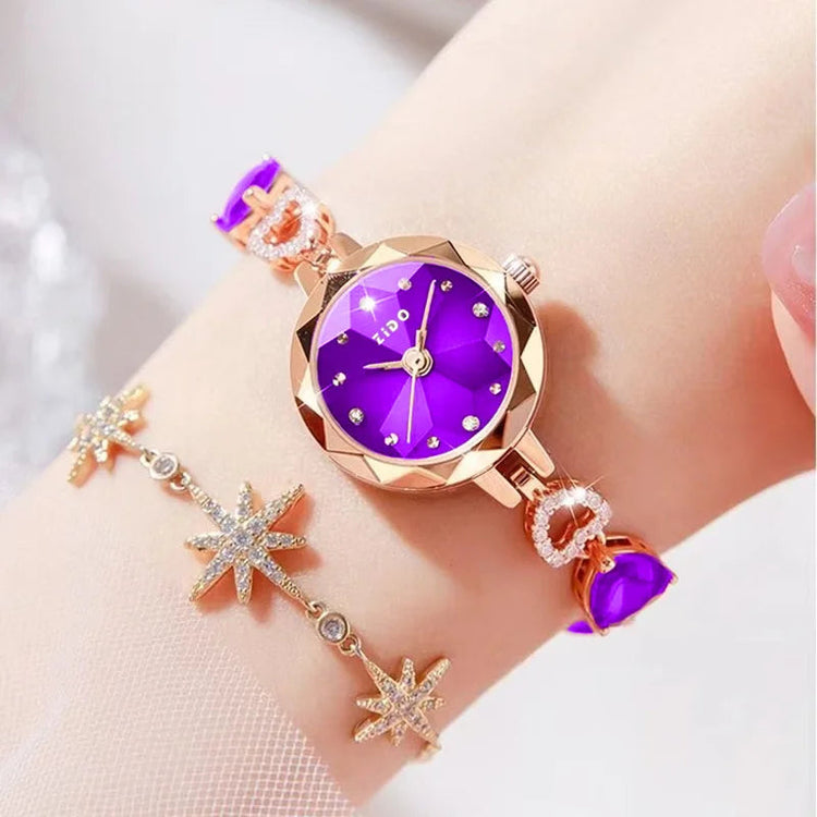 UTHAI L92 Orologio da donna di marca, orologio al quarzo da donna impermeabile con diamanti intarsiati in cristallo, di lusso, alla moda e di alta qualità. platinumshop