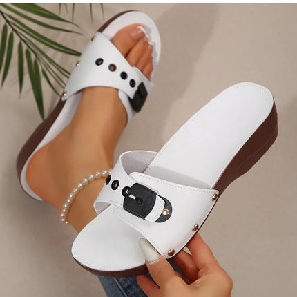 Women's Luxury Heeled Sandals for Summer, Soft Wedge Sandals, Sandalias Mujer 2026, Summer Slippers