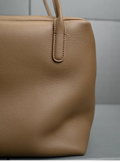 XHTY Genuine Leather Shoulder Bag Underarm Bag Women Soft Large Capacity Bowling Bag Simple Fashion Top Layer Cowhide New Model