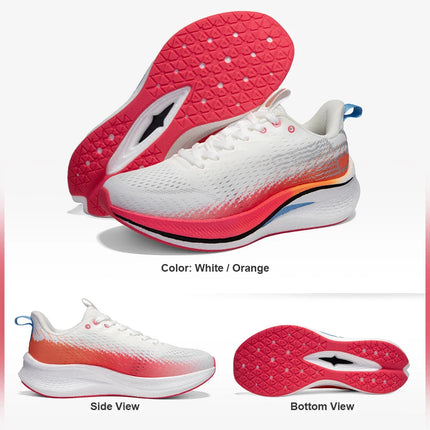Baasploa Running Shoes Men Carbon Plate Professional Cushioning Anti-slip Sneaker Female Casual Breathable Jogging Sports Shoes PlatiNum