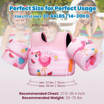 Children's Life Jacket Children's Swimming Arm Floating Whistle Life Vest Baby Swimsuit Safety Foam Pool Accessories for Kayak