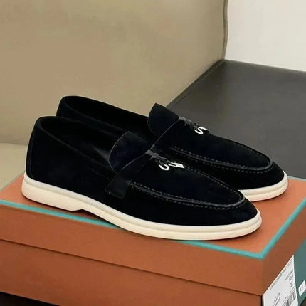 Scarpe vintage casual alla moda, mocassini con tacco basso da donna, scarpe basse da uomo e da donna