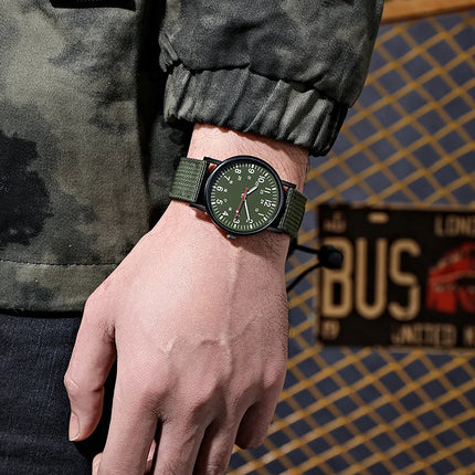 Orologio da polso sportivo al quarzo da polso da uomo con cinturino in Nylon luminoso orologi da polso resistenti agli urti platinumshop