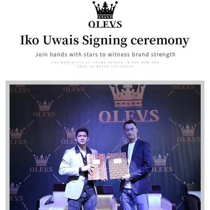OLEVS Orologio da uomo al quarzo originale Orologio da uomo di lusso con calendario aziendale alla moda in acciaio inossidabile Orologio da specchio a forma impermeabile platinumshop