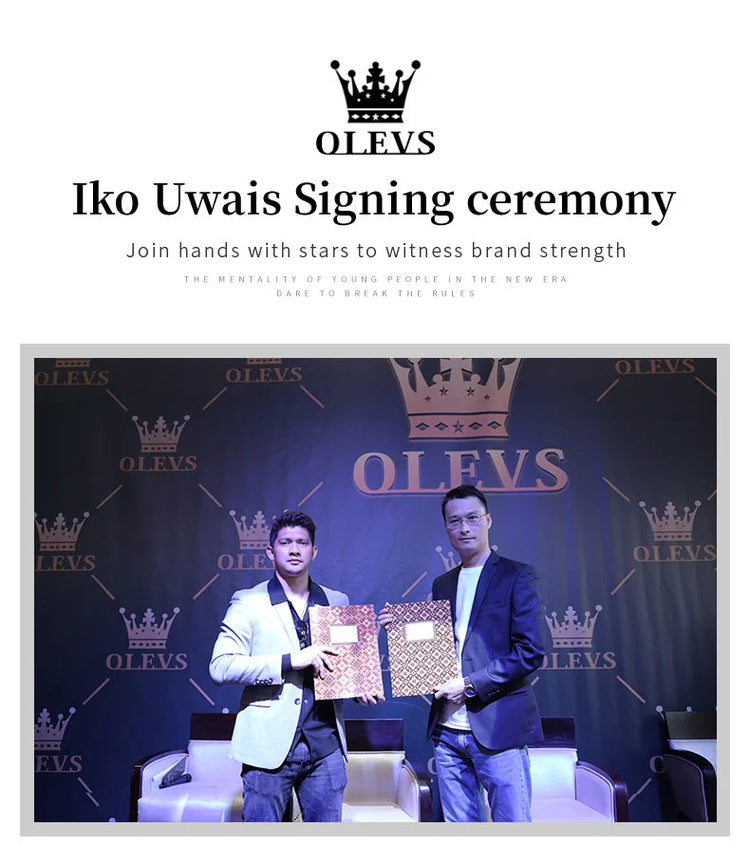 OLEVS Orologio da uomo al quarzo originale Orologio da uomo di lusso con calendario aziendale alla moda in acciaio inossidabile Orologio da specchio a forma impermeabile platinumshop