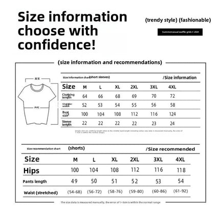 Set di abbigliamento sportivo a maniche corte in seta di ghiaccio estiva casual con waffle transfrontaliero T-shirt da uomo Set di abbigliamento da uomo abbinato platinumshop