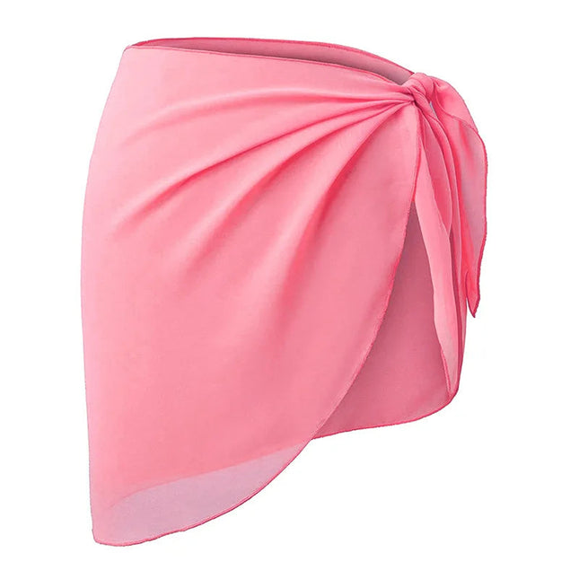 Elegante Copricostume Corto in Chiffon per Donna, Sciarpa Avvolgente da Spiaggia platinumshop