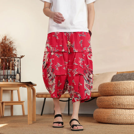 Pantaloncini da Spiaggia Estivi 2026 da Uomo, in Cotone Traspirante, Comodi, Casual, a Gamba Larga, Taglie Forti fino alla 8XL