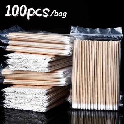 500/100Pcs Orange Wood Sticks for Nails BULK Double Sided Cuticle Pusher Remover Nail Art Manicure Pedicure Tool for 2027