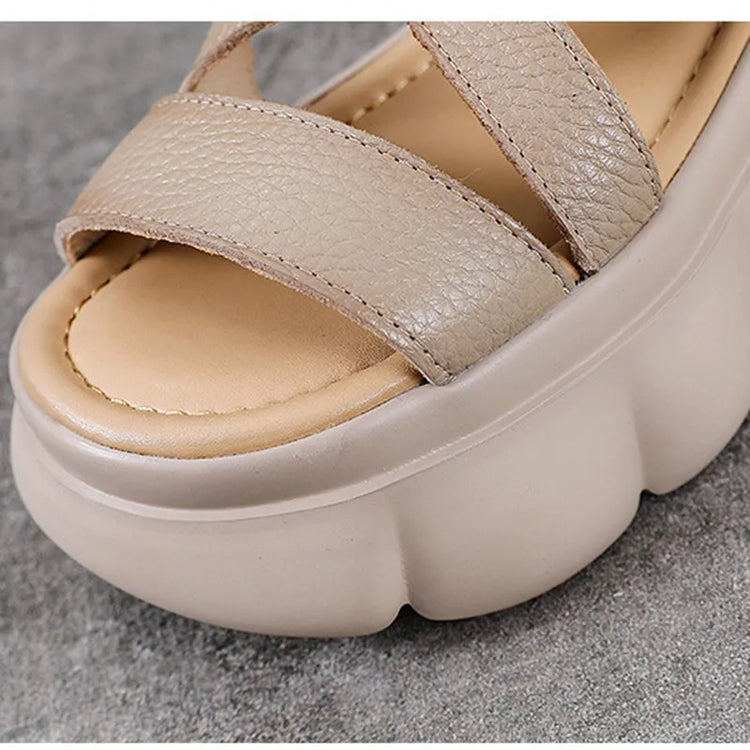 Scarpe Slip-on in Pelle da Donna, Nuovo Stile 2026, Scarpe con Punta Chiusa, Sandali Stile Romano, Scarpe Retrò da Donna con Plateau