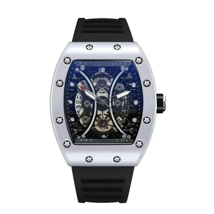 Orologio da uomo leggero marchio di lusso quadrante barile di vino orologio sportivo alla moda con bagliore notturno orologio calendario Reloj L146 platinumshop