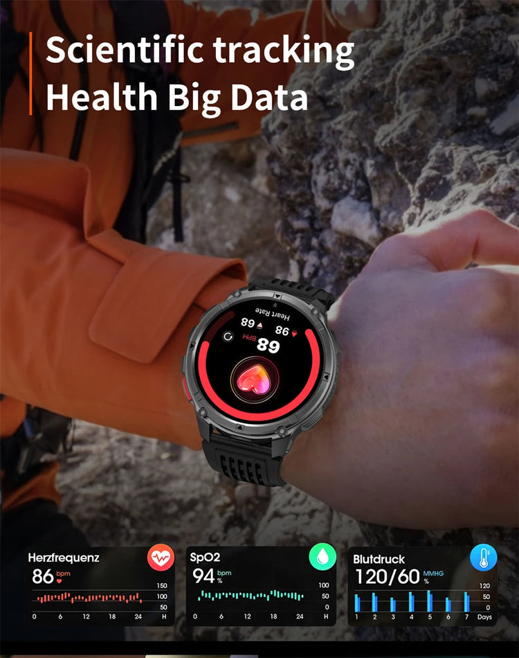 Nuovo T-Rex3 Ultra 1100mAh Batteria Smart Watch GPS Track Bussola IP69K Impermeabile Sport tracker All'aperto Militare Smartwatch platinumshop