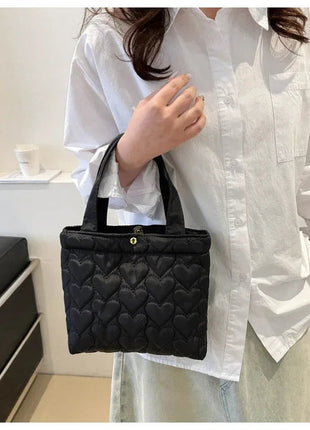 Puffer Shoulder Bag for Women Soft Down Cotton Padded Tote Handbag Purse Quilted Cross Body Bag Solid Color Bubbles Cloud Bag PlatiNum