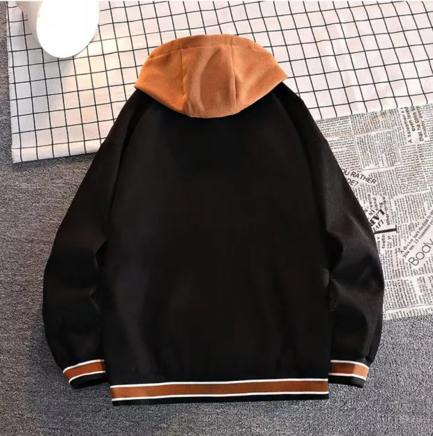 Men's Autumn New Brand All-match Student Letter Hooded Jacket Trendy Women High Quality Varsity Baseball Uniform Jacket