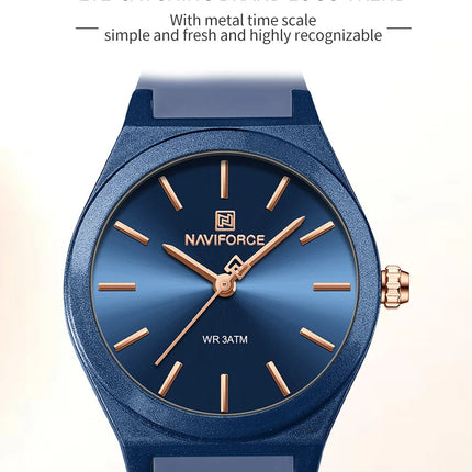 NAVIFORCE 2025 Orologi moda donna Orologio al quarzo Sport Cinturino in silicone Orologi da polso da donna Orologio semplice Regalo relogios feminino platinumshop