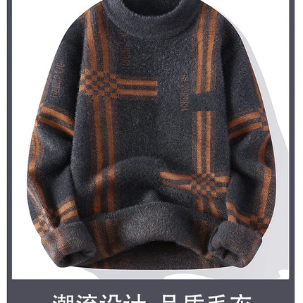 2025 New Winter Fashion Cashmere Sweater Men High Quality Comfortable Mens Sweaters Thick Warm Male Pullover