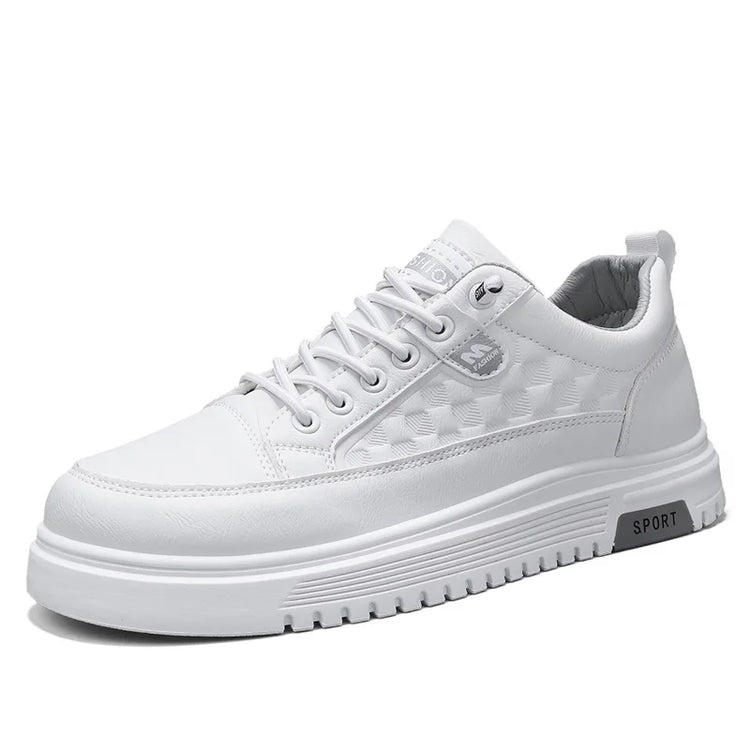 Men's Flat Casual Shoes Spring Breathable Soft-Sole Anti-Slip Outdoor Walking Shoes Youth Fashion White Shoes Sports Board Shoes
