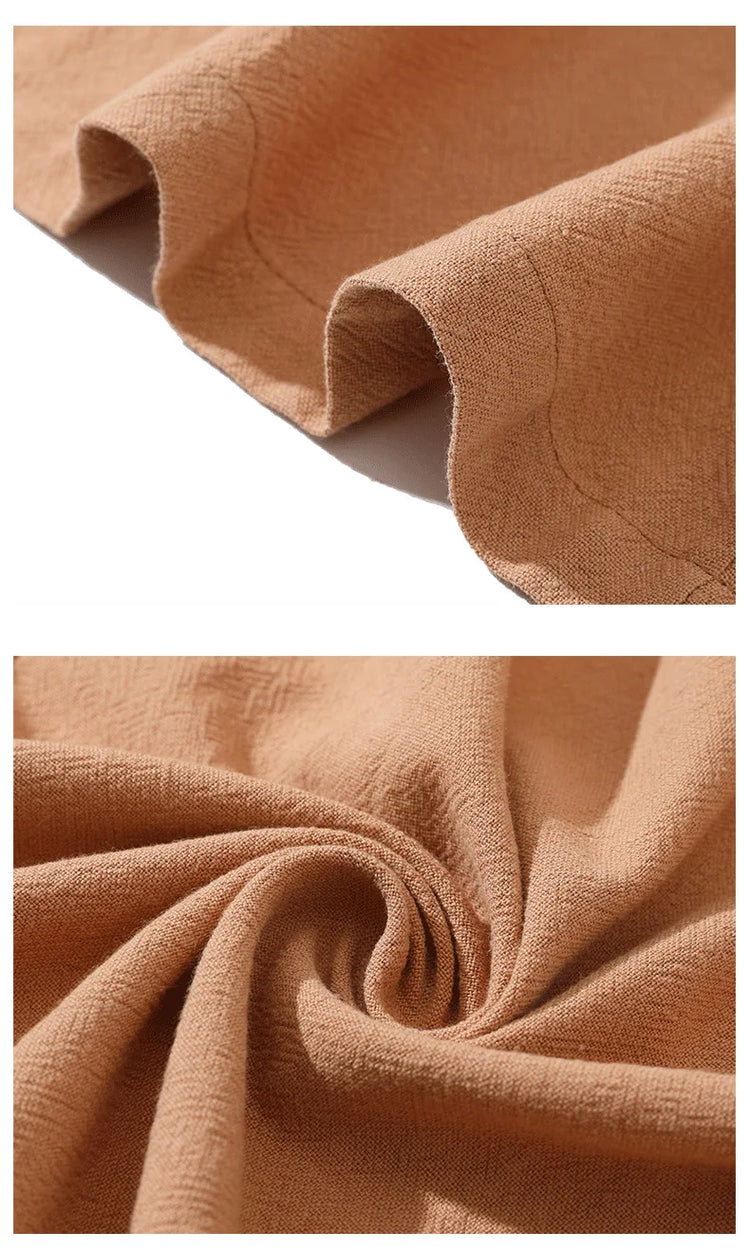 2025 Autunno Uomo Baggy Bello Fresco Trench Stile Cinese Mantello Camicie Moda Casual Lino Irregolar