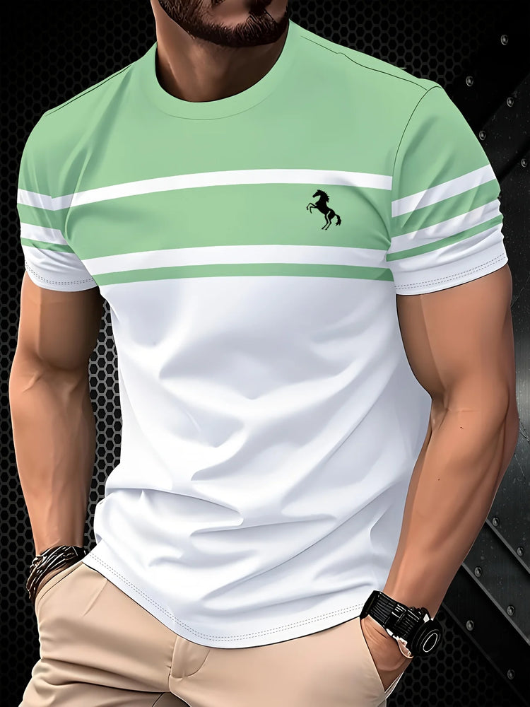 T-shirt da uomo estiva 2026 con stampa 3D, traspirante, leggera, comoda, alla moda e stile outdoor