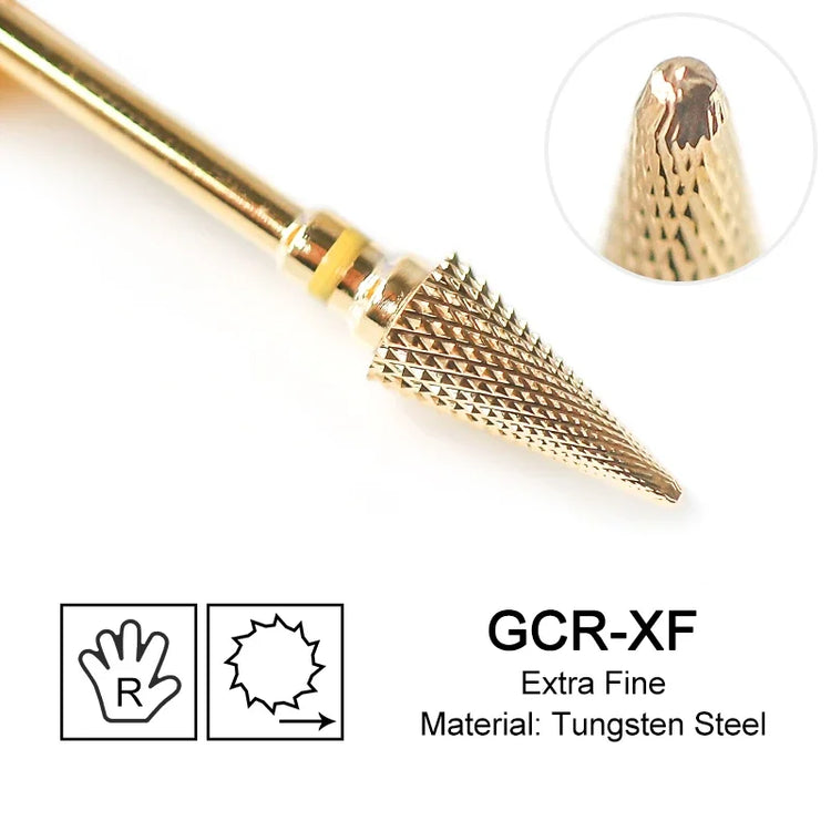 Carbide Large Cone Nail Drill Bits Electric Milling Cutter For Gel Polish Removal Grinding DIY Home Salon Manicure Pedicure Nail Art Accessories Supplies