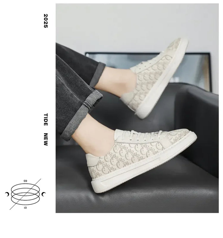 2026 Sneakers Casual Mens Designer Easy Matching Luxury Board Shoes Fashion Split Leather Flat Platform Gym Shoes