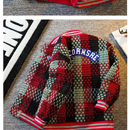 Autumn Winter New Men's Cardigan Single-Breasted Fashion Knit Sweater Stitching Colorblock O Collar Coats Swearter Jackets