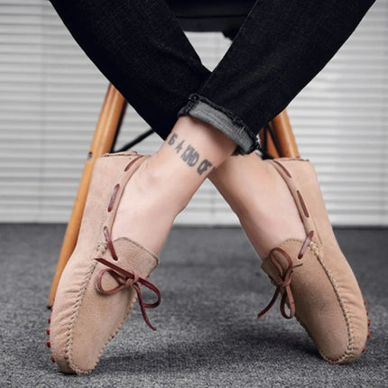 Scarpe casual da uomo Mocassini in pelle scamosciata Scarpe classiche in pelle Scarpe da guida morbide Mocassini di lusso Slip on caldi Scarpe da uomo Taglie forti 38-49
