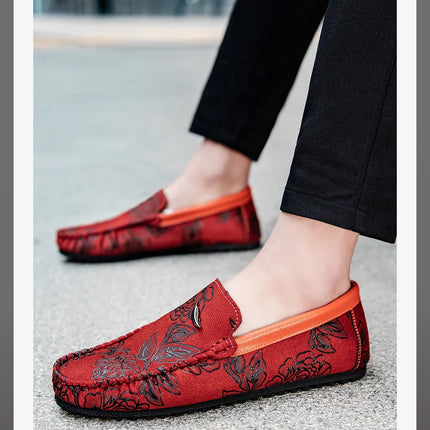 Scarpe da uomo in pelle rosa Designer di lusso Mocassini da uomo casual Mocassini da uomo Traspirante Slip On Flats Guida Zapatillas Hombre