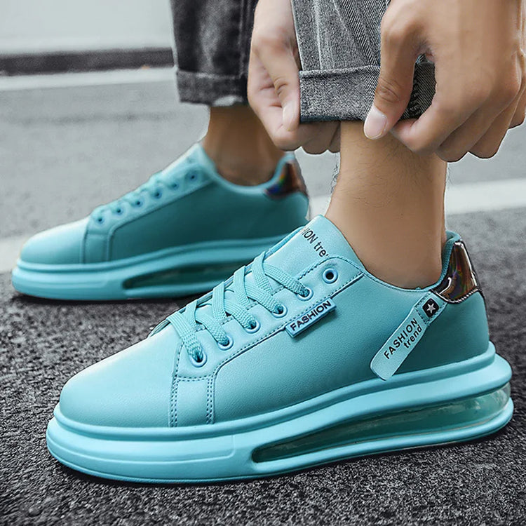 Men's Platform Sneakers Solid Design Sports Running Tennis Sneakers Lace Up Walking Trainers Shoes Casual Outdoor Shoes 39-44
