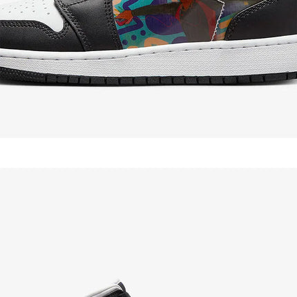 Scarpe da basket da ragazza Nike Authentic Air Jordan 1 Mid GS DR9495-001 platinumshop