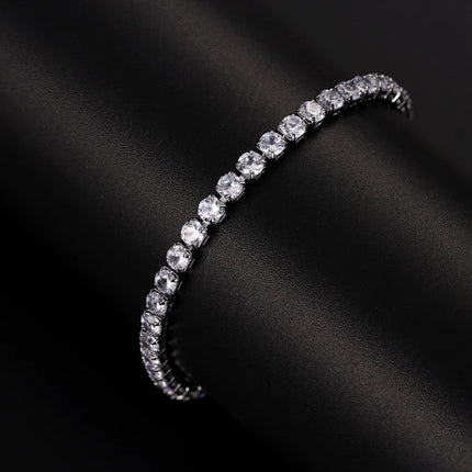 4mm Micro-inlaid Zircon Tennis Bracelet for Women 2025 New Men Bracelet Homme Jewelry Accessories Wholesale PlatiNum