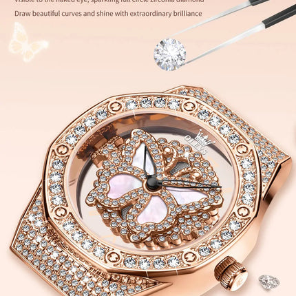 OLEVS 9996 Orologio Elegante di Lusso da Donna, Orologio al Quarzo Scheletrato, Impermeabile, con Quadrante Luminoso e Diamanti, Regalo Originale platinumshop