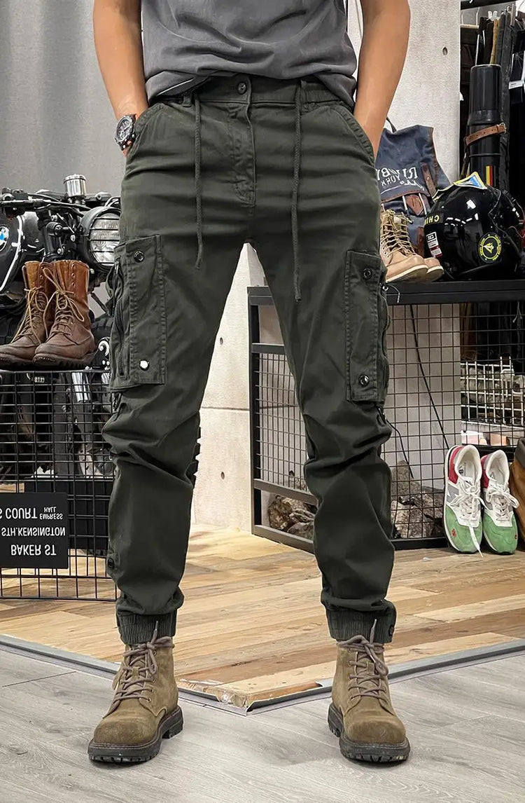 2025 New Men's Cargo Pants Tactical Military Work Pants Outdoor Jogger Casual Trousers Straight Leg Spring Autumn Utility Pants