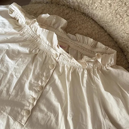 Camicia da notte lunga in cotone stile retrò, pigiama sexy da donna, vestaglia da mattina in stile principessa, loungewear.