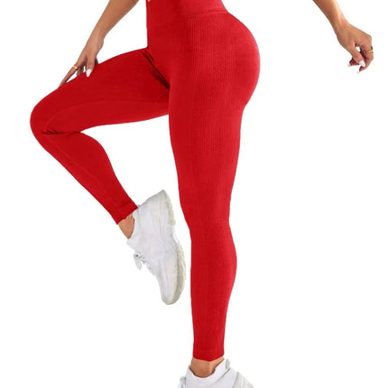 Women Sports Leggings V-waist Elastic Peach Buttocks Fitness Pants With Raised Hips And High Waist Seamless Yoga Pants Tight PlatiNum