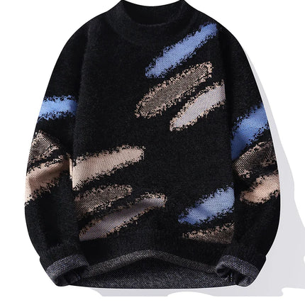 Men's New Fall and Winter Sweater Bottoming Shirt Men's O Neck Design Comfortable Lazy Windproof Warm Pullovers Men's R126
